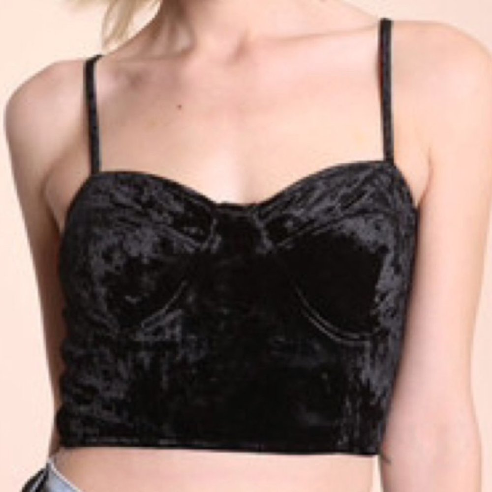NWT MinkPink 'Teenage Witch' velvet bustier sz XS